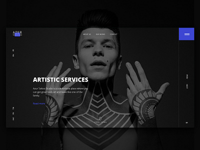 Azur Tattoo Studio tattoo ui uidesign ux design website
