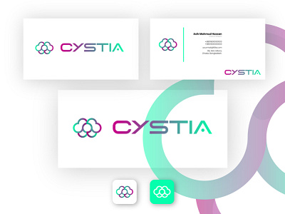 Cystia aerwlite (brand identity) app asik mahmud hassan branding cystia design graphic design icon idea illstrator illustration logo minimal typography ui vector