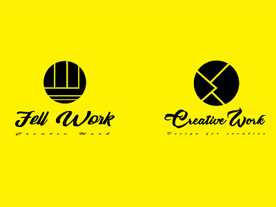 Fell Work, Creative Work. design icon illstrator logo photoshop vector