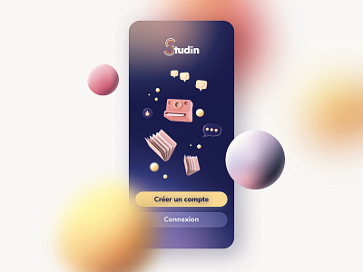 Mobile application to help students stay connected app branding design illustration landingpage logo typography ui ux vector