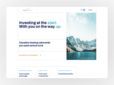 Venture Capital Website canadian design coprorate design corporate identity fresh colours fresh interface grid based interface grid system nature inspired veture capital website white interface