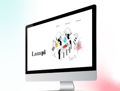 Lampi landing page branding design illustration illustrator landing page design landingpage ui vector website