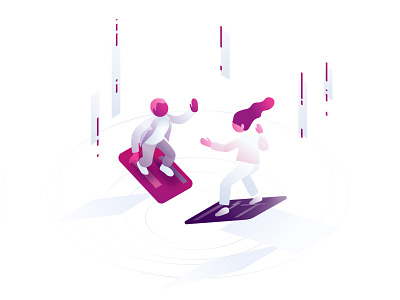 surfingondata animation brand design brand identity brand strategy branding business strategy design illustration illustration system isometric landing page design landingpage online marketing tech tech business ui visual identity web