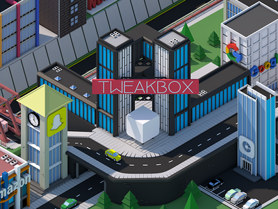 Isometric Branding for Tweakbox 3d branding cinema4d isometric isometric design