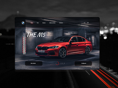 BMW M5 web design bmw brand car color design sport car uidesign ux ui visual web website