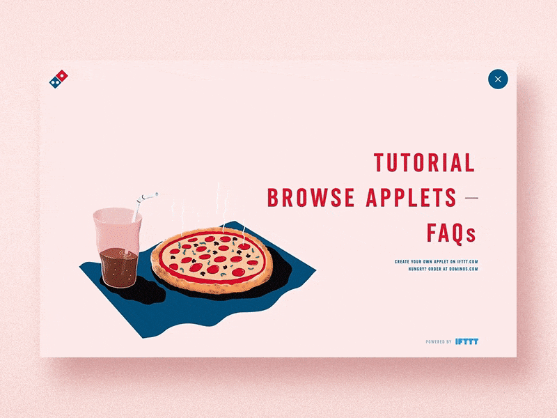 Domino's Pizza menu transition awwwards fwa ifttt food website experimental website web design menu gif search gif search ui drag minimal layout typography legwork studio ui animation ui ux animation ux transition menu dominos pizza