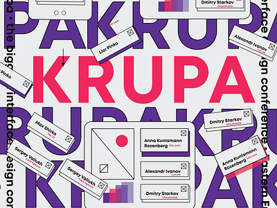 Kruppa 2019 Ui/UX conference animation branding design typography ui