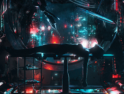 Revisioned 3d 3d art altered carbon c4d cyberpunk dangiuz ghost in the shell octane octanerender outrun