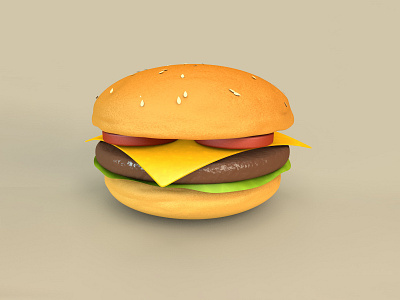 Burger 3d 3dmodel burger cinema4d design graphic design modeling object render