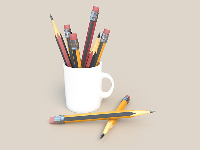 Pencils in mug