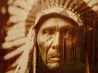 Red Indian Double Exposure adobe photoshop cc digital art double exposure forest native american portrait red indian trees