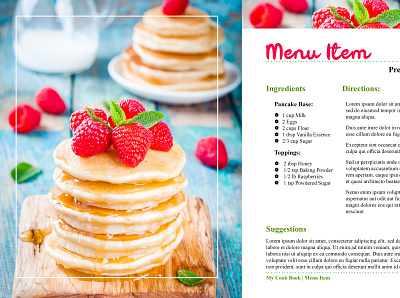 Cookbook Design adobe indesign cookbook design