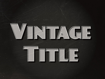 Vintage Text Effect