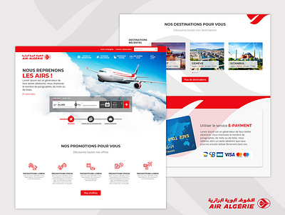 Air Algerie Website graphic design ui ux web design