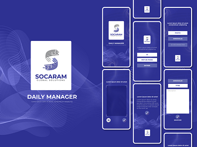 Socaram Daily Manager app design graphic design ui ui ux