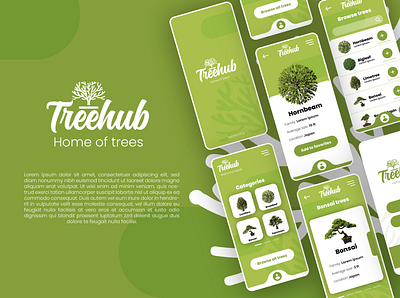 Treehub App Pres design graphic design ui uiux