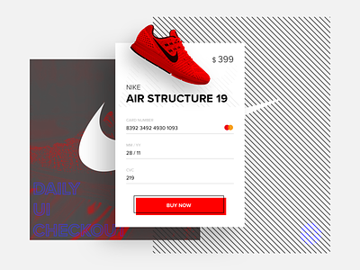 Daily UI 002 Checkout daily 100 challenge daily ui daily ui 002 design design challenge nike nike shoe ui design