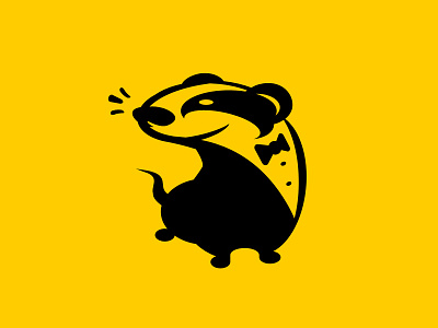 Nosy Badger Secret Agent badger branding critter illustration logo tuxedo