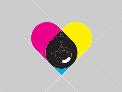 Love Thy CMYK branding drip dripping drop heart ink logo love piant pink print printing