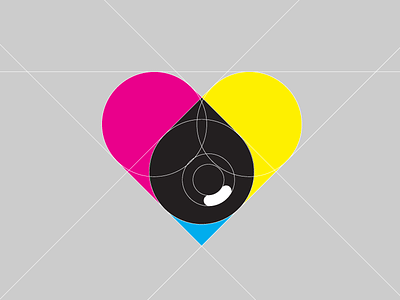 Love Thy CMYK branding drip dripping drop heart ink logo love piant pink print printing
