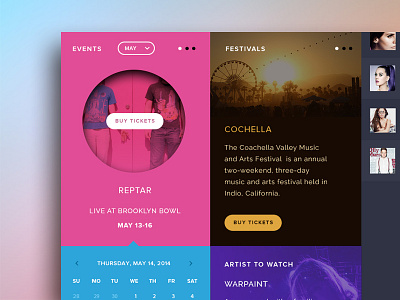 Anything to get attention app button conversion event music sales tickets ui ux