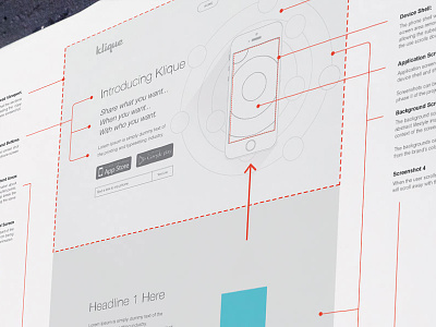 Landing Page Wireframes app ia landing page mobile parallax prototype ui ux wireframes