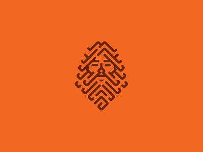 Almost Zeus app beard branding clean gods greek line art logo simple vector zeus