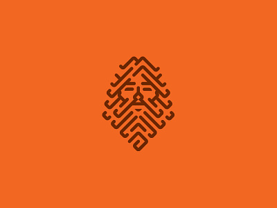 Almost Zeus app beard branding clean gods greek line art logo simple vector zeus