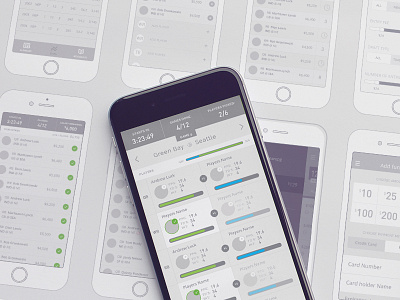 Mobile Wireframes app design fantasy sports game ia ios iphone mobile ux ux design vector wireframes