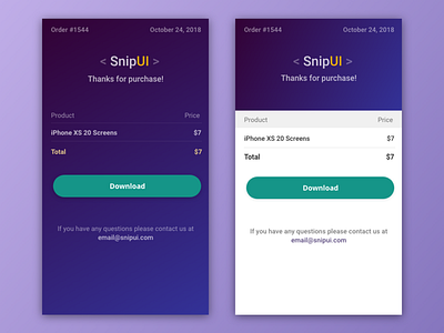 Email Receipt – Daily UI #017