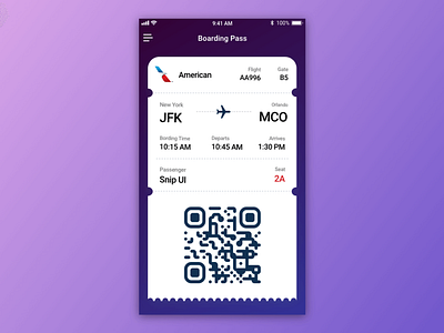 Boarding Pass – Daily UI #024 app boarding pass dailyui dailyui 024