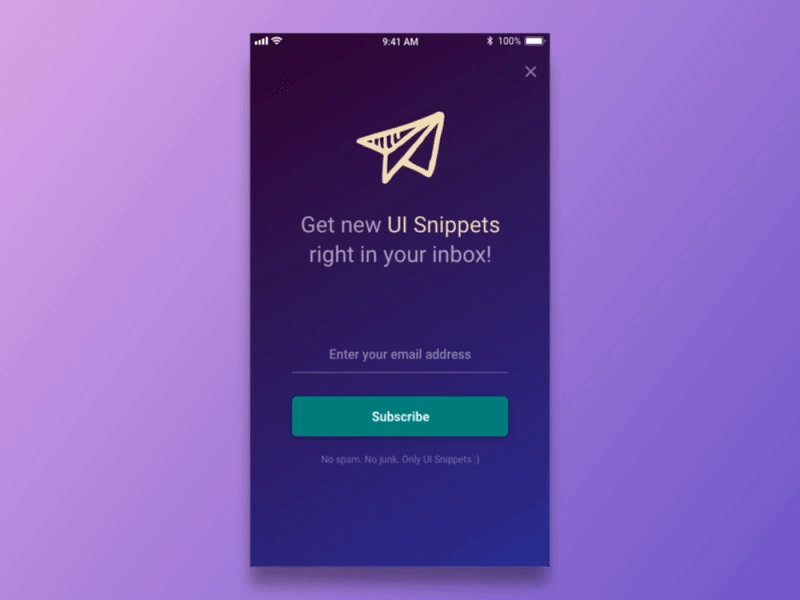 Subscribe – Daily UI #026