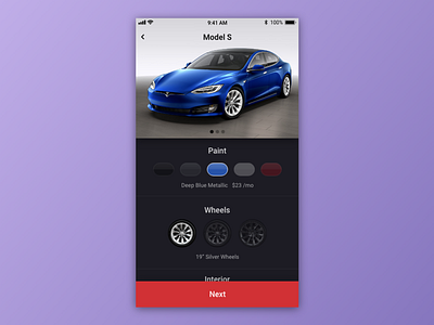 Customize Product adobexd dailyui dailyui 033 model s product tesla