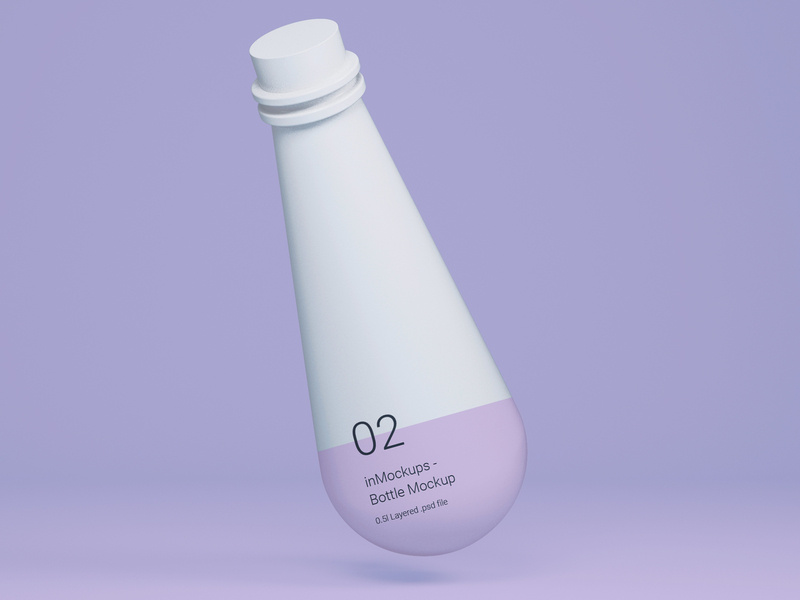 Download Floating White Bottle Mockup - Free Photoshop Mockup by inMockups - Free Mockups on Dribbble