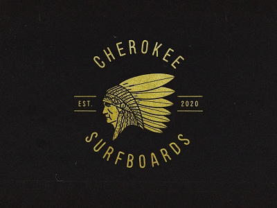 Surfboards logo cherokee custom board indiana indians injun logodesign logotype red indian red man retro retro design retro logo surf surfboard surfboarder surfer surfing surflogo vintage badge vintage logo