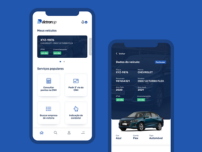 Traffic Department Experimental Redesign app car design detran flat transport ui ux