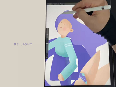 Be Light 🧘✨ after effects animation animation design autism digitalart drawing foryou graphic design illustration ipadpro motion graphics process procreate procreateart
