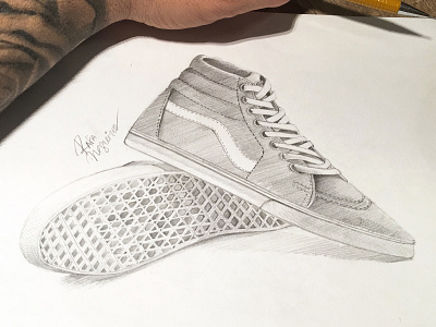 Free Hand - Vans Sk8 drawing free app freehand illustration pencil sketch vans