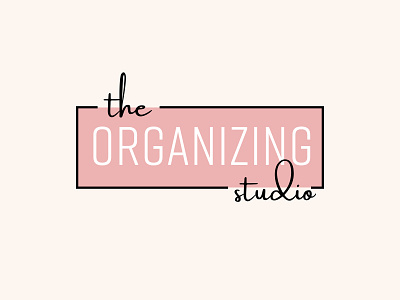 the organizing studio branding logo organized pink professional organizer studio typogaphy