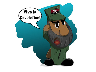 Viva la Revolution ! cartoon cuba design illustration