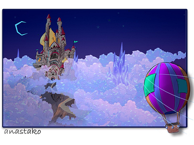 The King’s of Perfection Castle balloon cartoon castle fairytale fantasy illustration lisbon