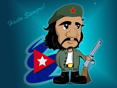 Che Hasta Siempre! cartoon character design che cuba graphic hasta illustation siempre