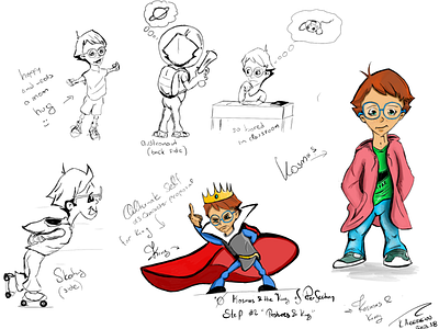 Character Design Phase 2 (Postures & King)