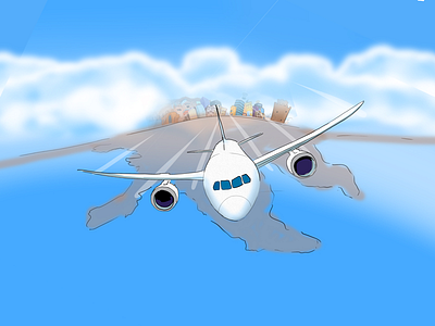 Travel time anyone? character design comic design fly illustration plane vacation