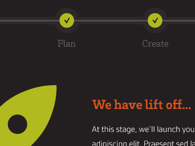 Process infographic process rocket steps timeline web design