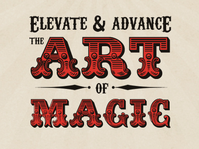 The Magic of Typography circus magic typography vintage web design wood cut
