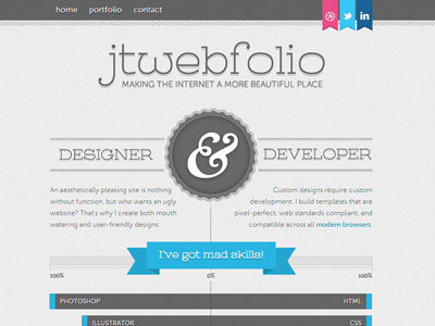 It's aliiiiiiiiive! jtwebfolio portfolio web design