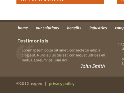 Another Sexy Footer footer web design