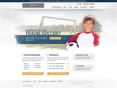 Soccer Website brush strokes futbol grunge soccer web design youth