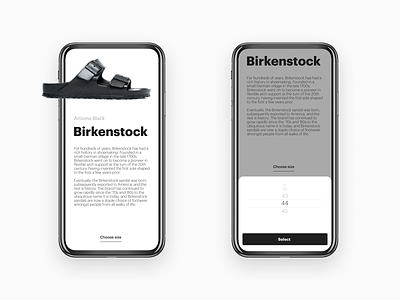Birkenstock concept design figma iceland minimal ui